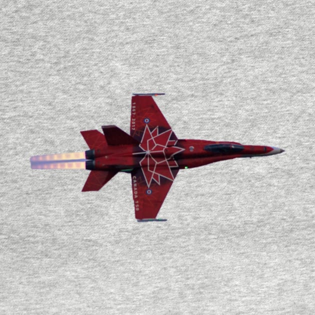 RCAF CF-18 Hornet Canada 150 afterburner - no background by acefox1